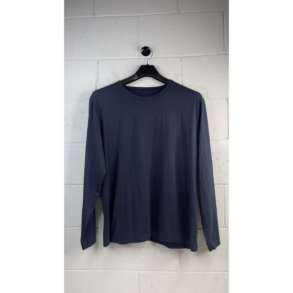 Lululemon Long Sleeve Performance Shirt‎ Mens XL Navy Blue  Activewear Crew Neck